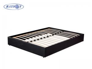 Quality Custom Black Plywood Slatted Bed Base Knock Down Bed Frame for sale