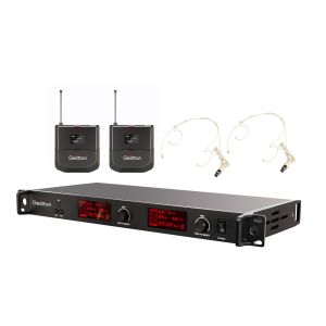 OLED Display Screen UHF Cordless Microphone With 32 Preset Channel