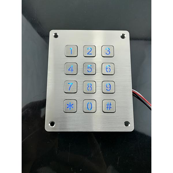 Numeric metal keypad 12 keys keypad for access control system