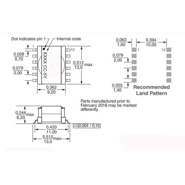 SMT Current Sense Transformers with Frequency Range from 20kHz to 1MHz PA1005.050NL PM2165.050NL