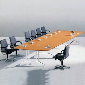 Quality 10 Person Wooden Office Conference Table Meeting Table Metallic In Boardroom for sale