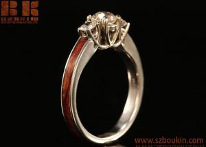Quality Fashion gem stone wedding tungsten jewelry koa wood tungsten rings with diamond inlay for sale