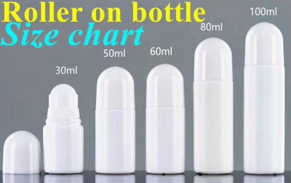 Buy 30ml 50ml 60ml Refillable empty Essential Oils Perfume Roll on Bottle Plastic Roller on Bottle with Plastic Roller ball at wholesale prices