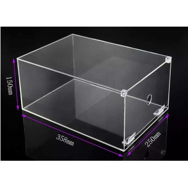 Shoe Box Packing Clear Acrylic Display Case With Magnets Lid Sneaker