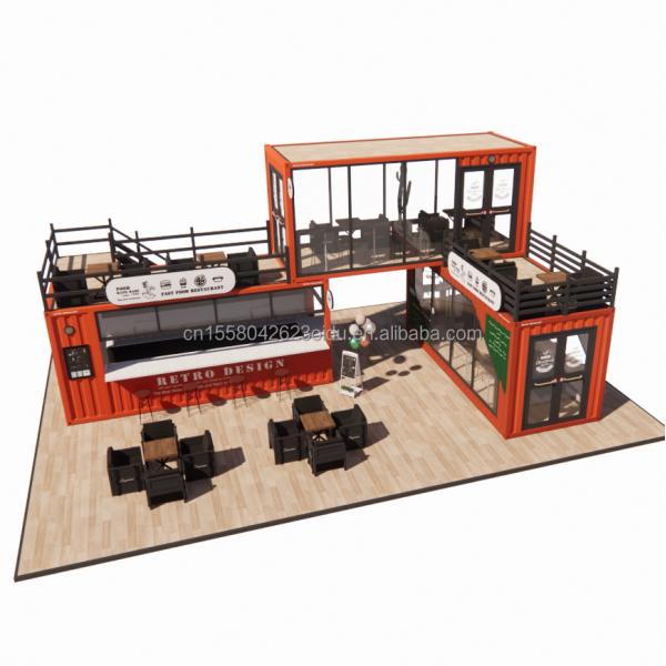 20ft Prefabricated Customized Mobile Coffee Shop Container Bar in with Customized Color and Galvanized Steel Bending