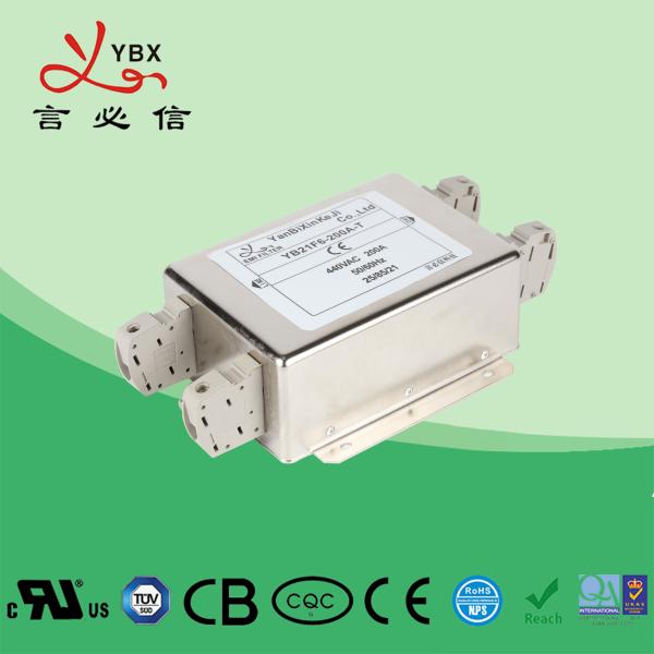 Buy Single Phase Two Stage 250V RFI Filter 120A 200A With Block Terminal Copper Bar at wholesale prices