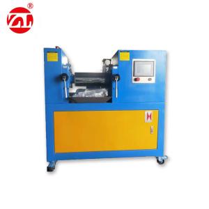 Quality PLC Type Two Roll Mill Machine , Yellow &amp; Blue Color Customized Lab Mixing Mill for sale