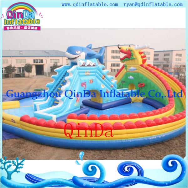 Buy Inflatable pool water park /portable pool water park inflatables pool with slide at wholesale prices