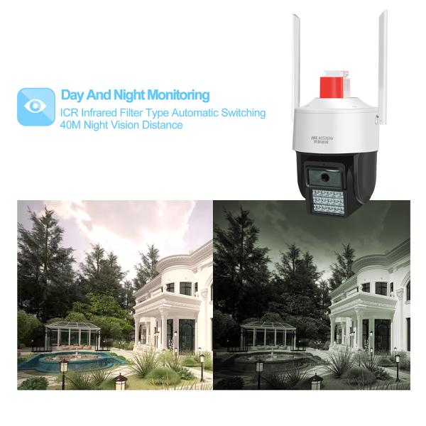 4.5 Inch Wireless Black Light Full Color PTZ Camera C2430TD-10E With 3 Million Pixels