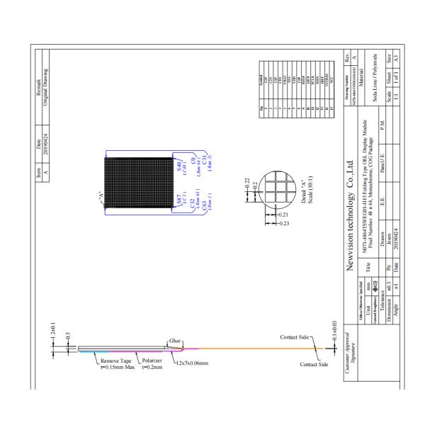 0.71'' OLED Monochrome Display Environmental Adaptability Energy Efficiency OLED LCD
