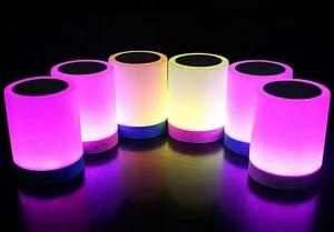 Quality Multiple flashing light color Mini Portable Bluetooth Speaker with Night Lamb 3W 500mAh/3.7V for sale