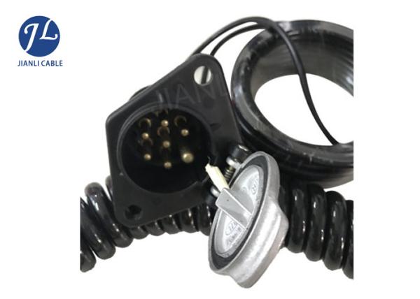 Buy Reverse Backup Camera Coiled Trailer Wire Kit With 7 Pin Socket Plug For 4 Camera Kits at wholesale prices