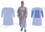 High Performance Disposable Standard Surgical Gown Wood Pulp Spunlace With 4