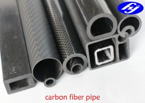 Quality Various Shape Carbon Composite Material , Special Section Pultrusion Carbon Fiber Tube for sale