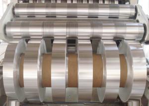 China Narrow Aluminium Strips For Radiator , Aluminium Sheet Coil Silver Color on sale