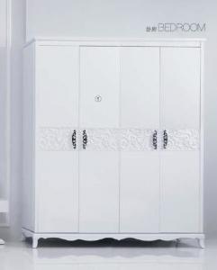 China E1 MDF Material Home Room Furniture Painting Finishing White High Gloss Wardrobe on sale