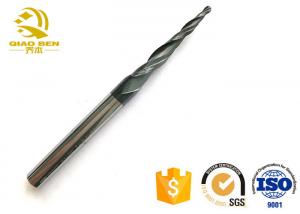 China Tungsten 2 Flute Tapered Milling Cutters  High Accuracy Wood Cutting End Mills on sale