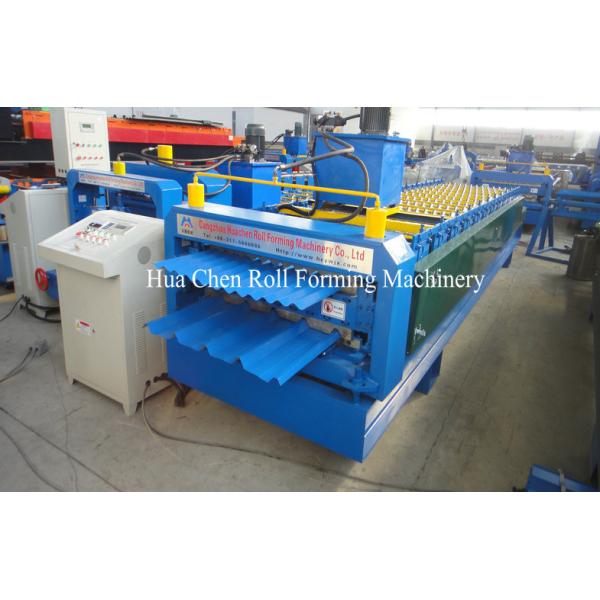 5.5KW Hydraulic corrugated sheet roll forming machine , Glazed Tiles Roll Forming Machinery