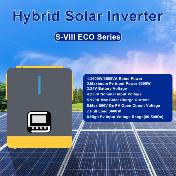 3.6kW Hybrid Solar Inverter 48V with MPPT and Lead-Acid Support