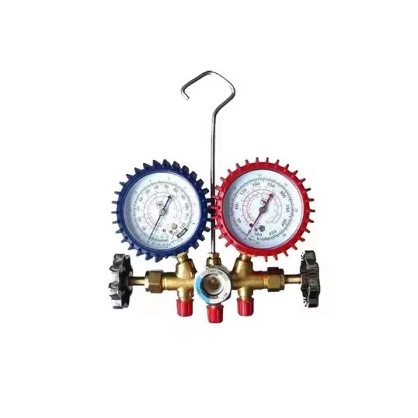 AC Double Digital Manifold Gauge R134A R410A New Condition Valve With Sight Glass