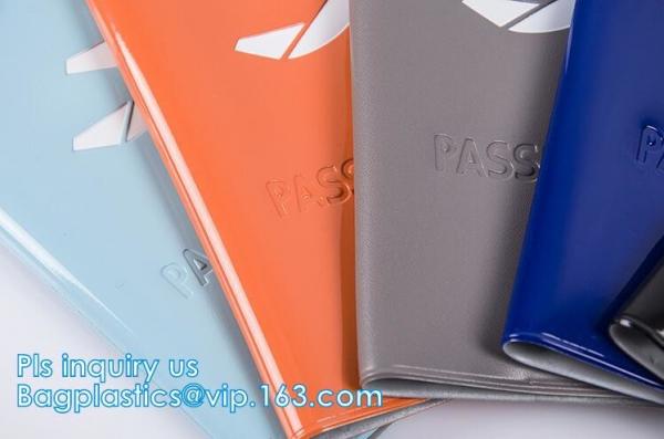 Promotional Customized color PVC travel Passport Cover, Ticket Holder Travel Plastic Pvc Passport Cover, Eco-friendly pv