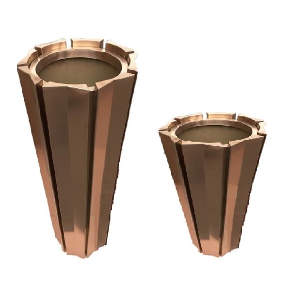 Square rectangular oval shape stainless steel decorative planters flower pots