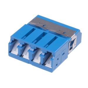 China Quad/duplex LC optical fiber adapter with Internal Shutter, designed for Dust and Laser Protection on sale