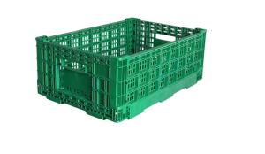 Quality Custom Plastic Turnover Box Light Ventilated Stackable Plastic Crates Foldable for sale