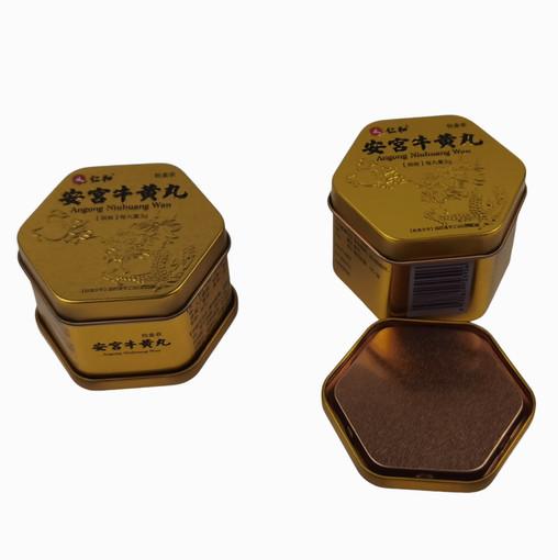 Buy Hexagonal Self Sealing Custom Tin Can Container With Easy Open Inner Lid ISO Sedex at wholesale prices