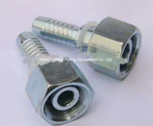 High quality carbon steel threaded crimped hose fitting