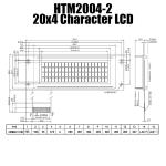 Durable 4X20 Character LCD Module With Side White Backlight HTM2004-2