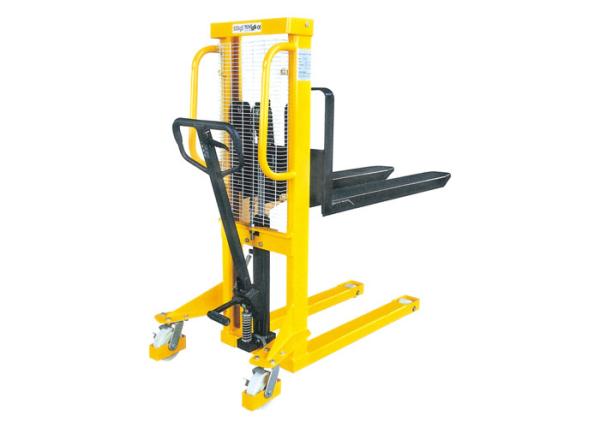Buy Hand Control Manual Pallet Stacker With Fixed Forks 500kg 1600mm Lifting Height at wholesale prices