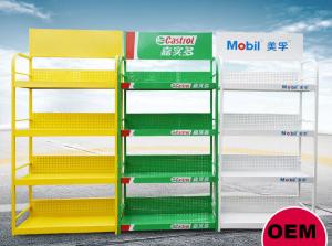 Four - Tier Metal Wire Shop Display Shelving Paint Display Rack Multi Function