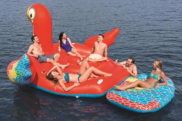 Buy Giant 6 Person Inflatable Parrot Pool Float 4.8m Long X 4m Wide X 2m High Swiming Toy at wholesale prices