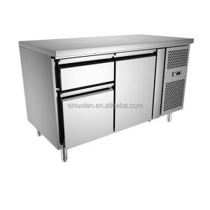 China Stainless Steel Undercounter Commercial Chiller Cooler Cabinet Worktop Working Table Refrigerator Undercounted Chiller on sale