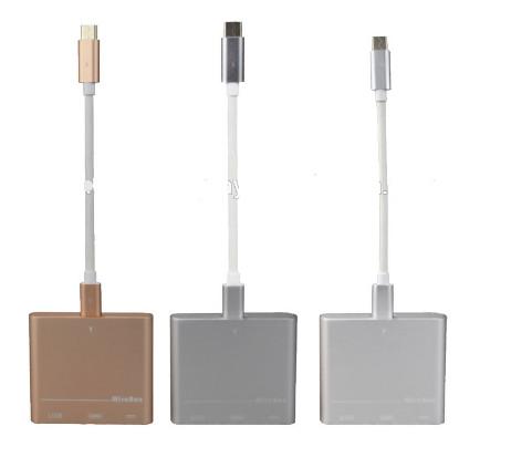Buy shenzhen OEM/ODM MP3 Player/Mobile phone/computer Multifunctional 3 in 1 design converter usb 3.1 type-c multiport at wholesale prices