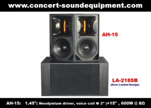 600W Line Array Speaker , 1.4 + 15 Full Range Speaker For Concert , Living Event And Fixed Installation