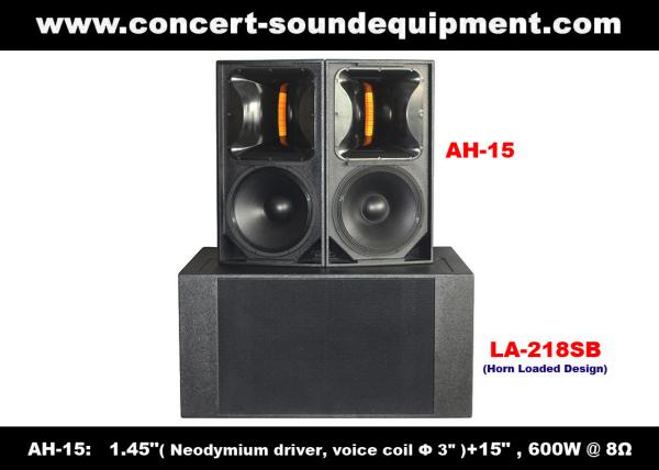 Buy 600W Line Array Speaker , 1.4" + 15" Full Range Speaker For Concert , Living Event And Fixed Installation at wholesale prices