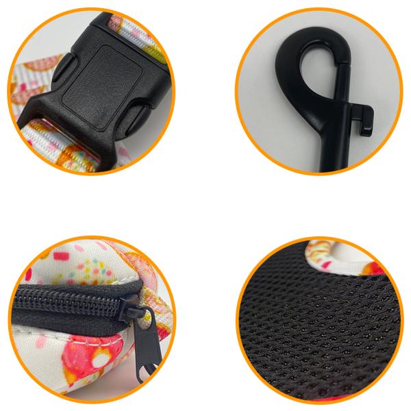 Dog Vest Set No Pull Neoprene Mesh Harness Leash Collar Print Pattern Customized Logo