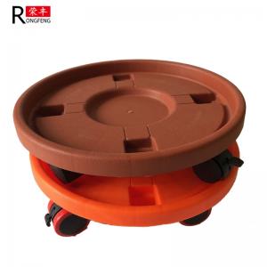 Quality Brown Color Plastic Flower Pots Saucers Plant Pot Water Trays With Wheels for sale