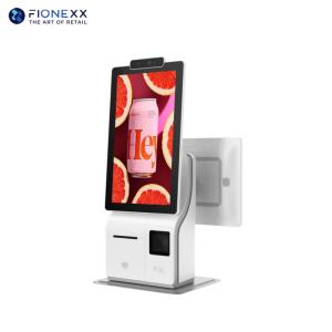 Quality 15.6 Inch Double Touch Screen Self-Service Ordering Advertisement Display Screen Self Service POS Kiosks for sale
