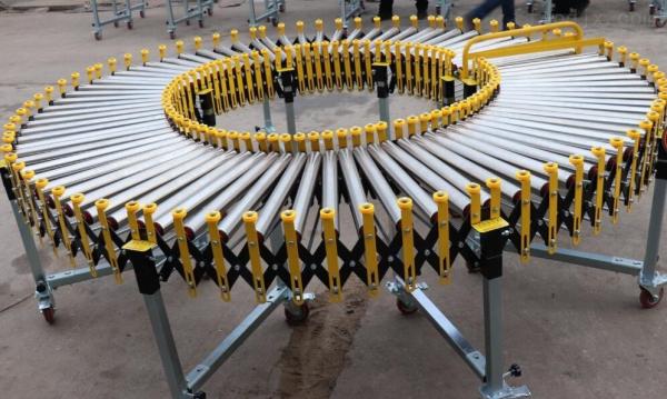 Buy Powered or Non-powered Flexible Roller Conveyor Expandable Roller Type Conveyor at wholesale prices