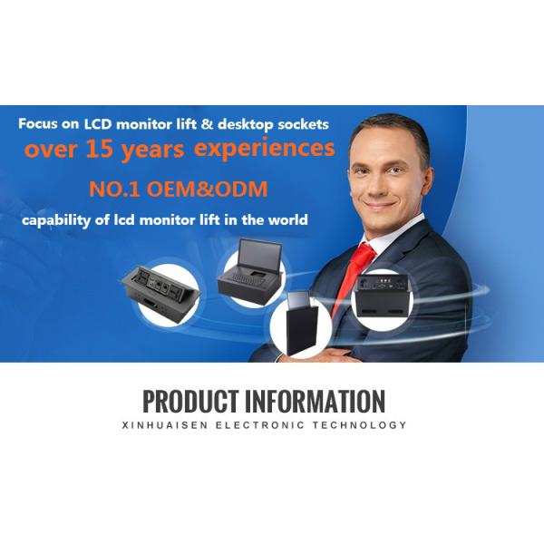 Motorized Retractable Flip Up Monitor TV LCD 1920x1080