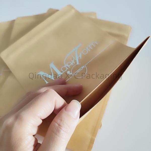 Open Top Plain Design Kraft Paper Bag , Custom Printed Brown Paper Shopping Bags