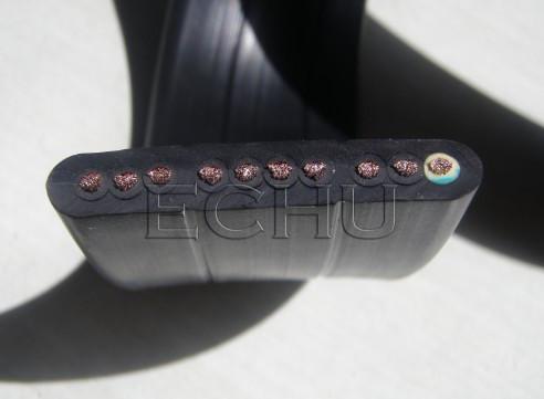 Buy Flat Flexible Traveling Cable for Crane or Conveyor 10core Black Jacket, 0.75mm2, 1.0mm2, 1.5mm2, 2.5mm2 at wholesale prices