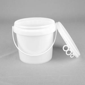 Quality Ice Cream 1000ml Plastic Food Packaging Bucket With Lid And Handle for sale