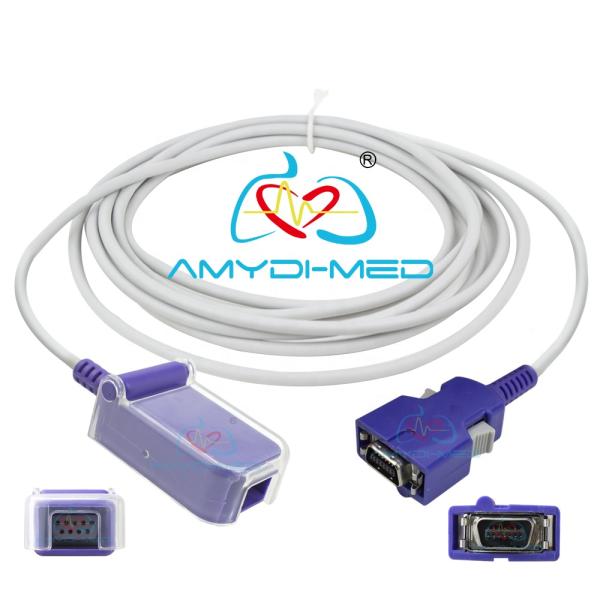 Medical Consumables SpO2 Adapter Cable Colin 14P 2.4m Pulse Oximeter Connector