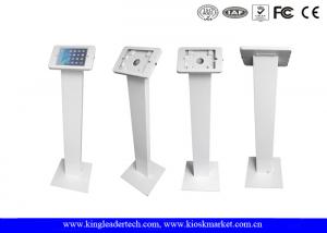 China White Tablet Kiosk Stand For Ipad 2/3/4/ Air / Pro , Commercial Tablet Holder 9.7 Inches on sale