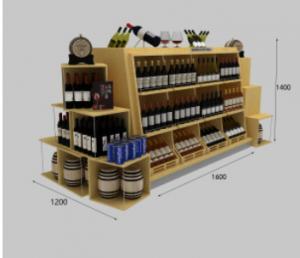Quality Supermarket Shelves Custom Retail Store Liquor Display Stand Rack for sale