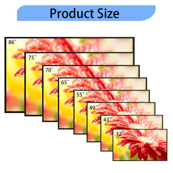 Wall Mounted High Brightness Lcd Screen Install Outdoor Tft Display